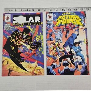 Vintage 90s Valiant Comics Lot Solar #25 Rai Future Force #9 Retro WWF T2 Ads